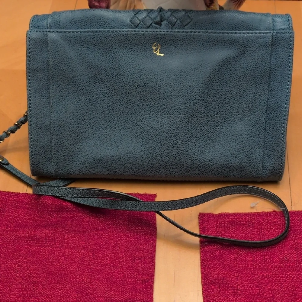 Elliott Lucca Teal Textured Clutch